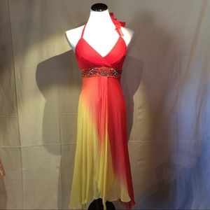 Sue Wong Nocturnes Asymmetrical Beaded Dress